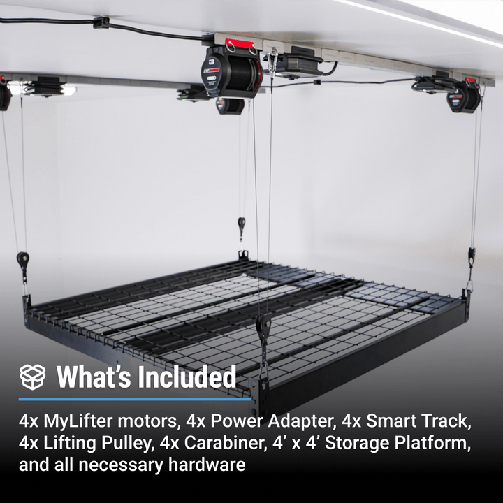 SmarterHome 4' x 4' Platform Storage Lifter - 400 lbs