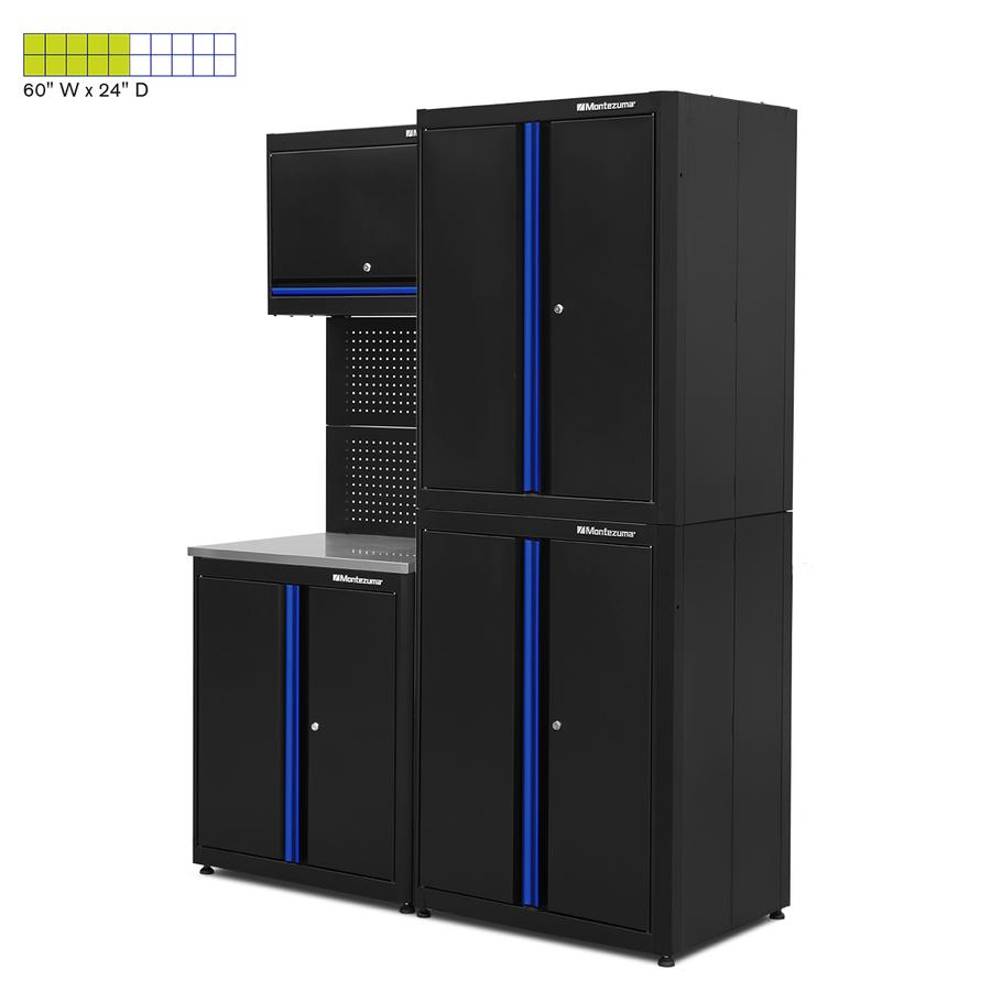 Garage Cabinet Sets - Montezuma Economy 5-Piece Combo - Set 1