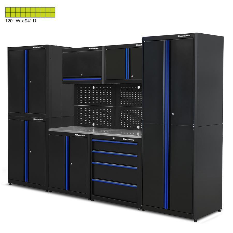 Garage Cabinet Sets - Montezuma Premium 9-Piece Combo - Set 2
