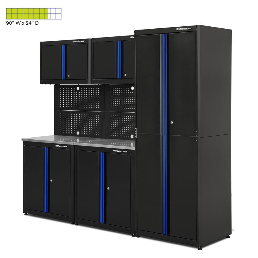 Garage Cabinet Sets - Montezuma Standard 7-Piece Combo - Set 1