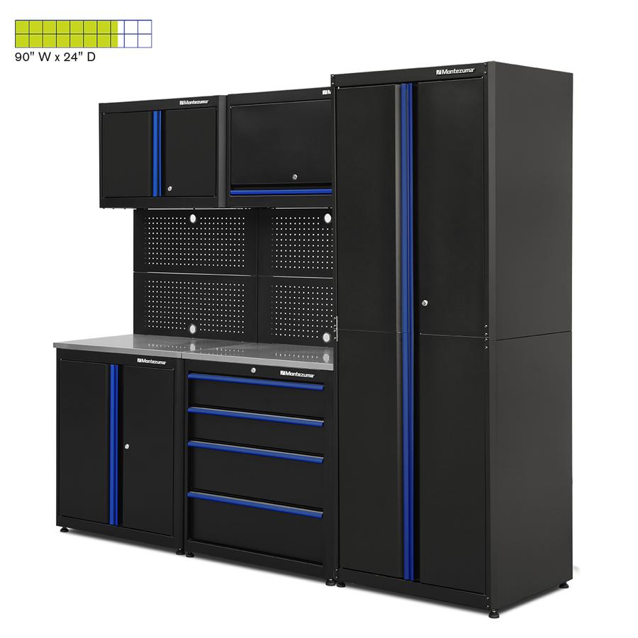 Garage Cabinet Sets - Montezuma Standard 7-Piece Combo - Set 2