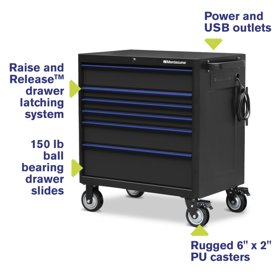 Tool Combos - Montezuma 36" X 24" 6 Drawer Steel Tool Cabinet