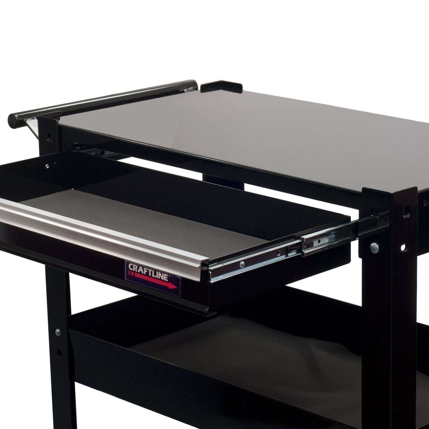 Tool Storage - Craftline Metal 3 Shelf Cart With Drawer