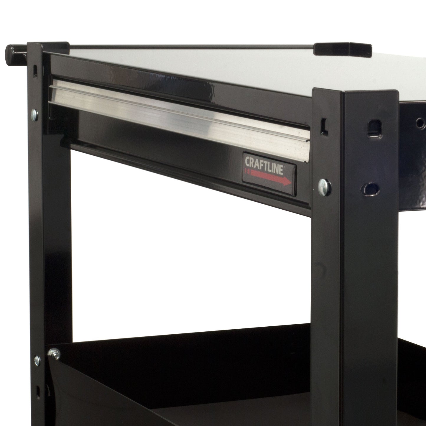 Tool Storage - Craftline Metal 3 Shelf Cart With Drawer