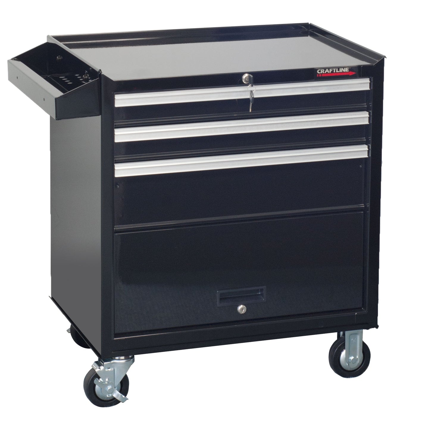 Tool Storage - Craftline Metal Rolling Tool Chest With 3 Drawers