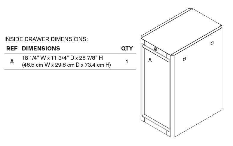 Tool Storage - Montezuma 16" X 24" 1 Drawer Steel Tool Side Cabinet