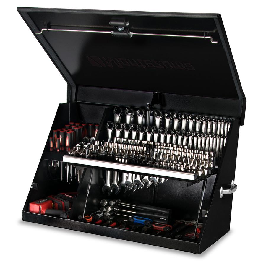 Tool Storage - Montezuma 36" X 17" Steel Triangle Tool Box And 36" 5-Drawer Utility Cart Combo