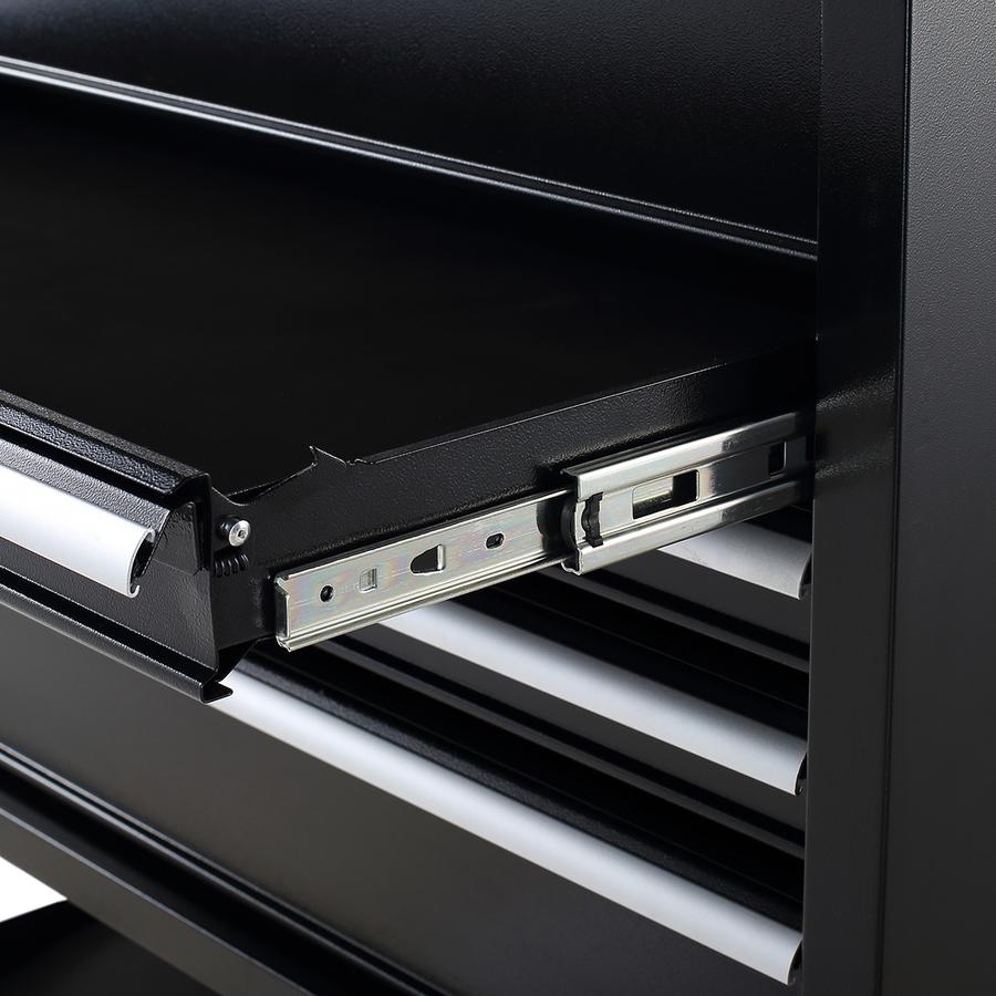 Tool Storage - Montezuma 36" X 17" Steel Triangle Tool Box And 36" 5-Drawer Utility Cart Combo