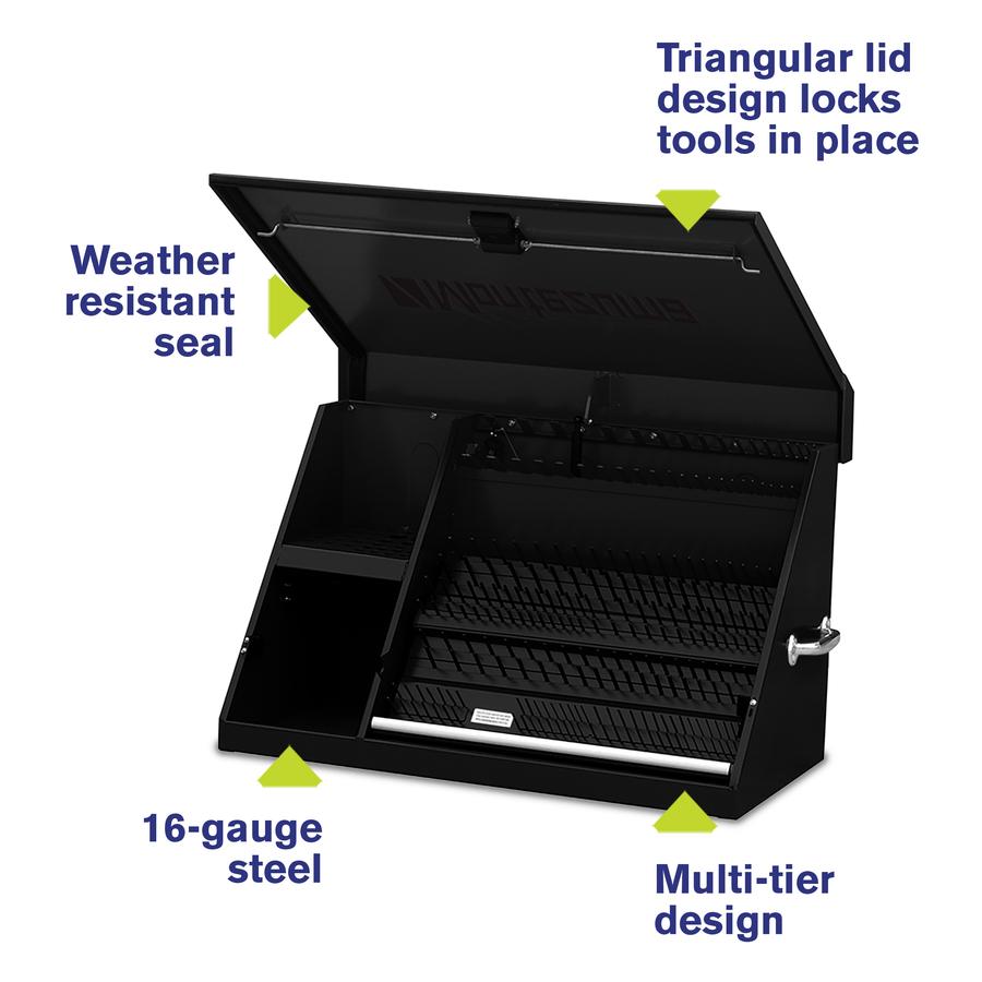 Tool Storage - Montezuma 36" X 17" Steel Triangle Tool Box In Black