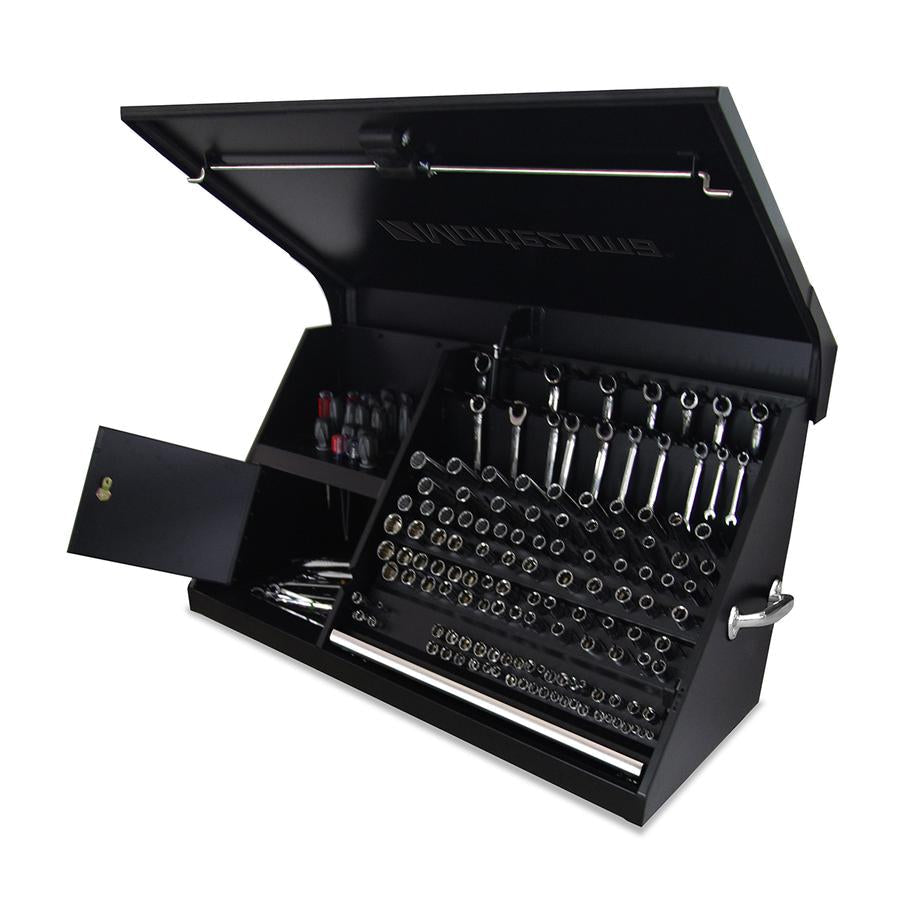 Tool Storage - Montezuma 41" X 18" Steel Triangle Tool Box In Black Texture