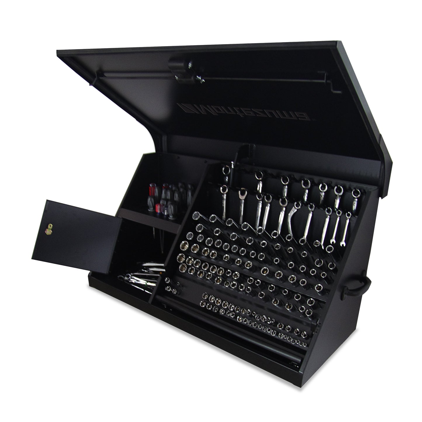 Tool Storage - Montezuma 41" X 18" Steel Triangle Tool Box In Flat Black