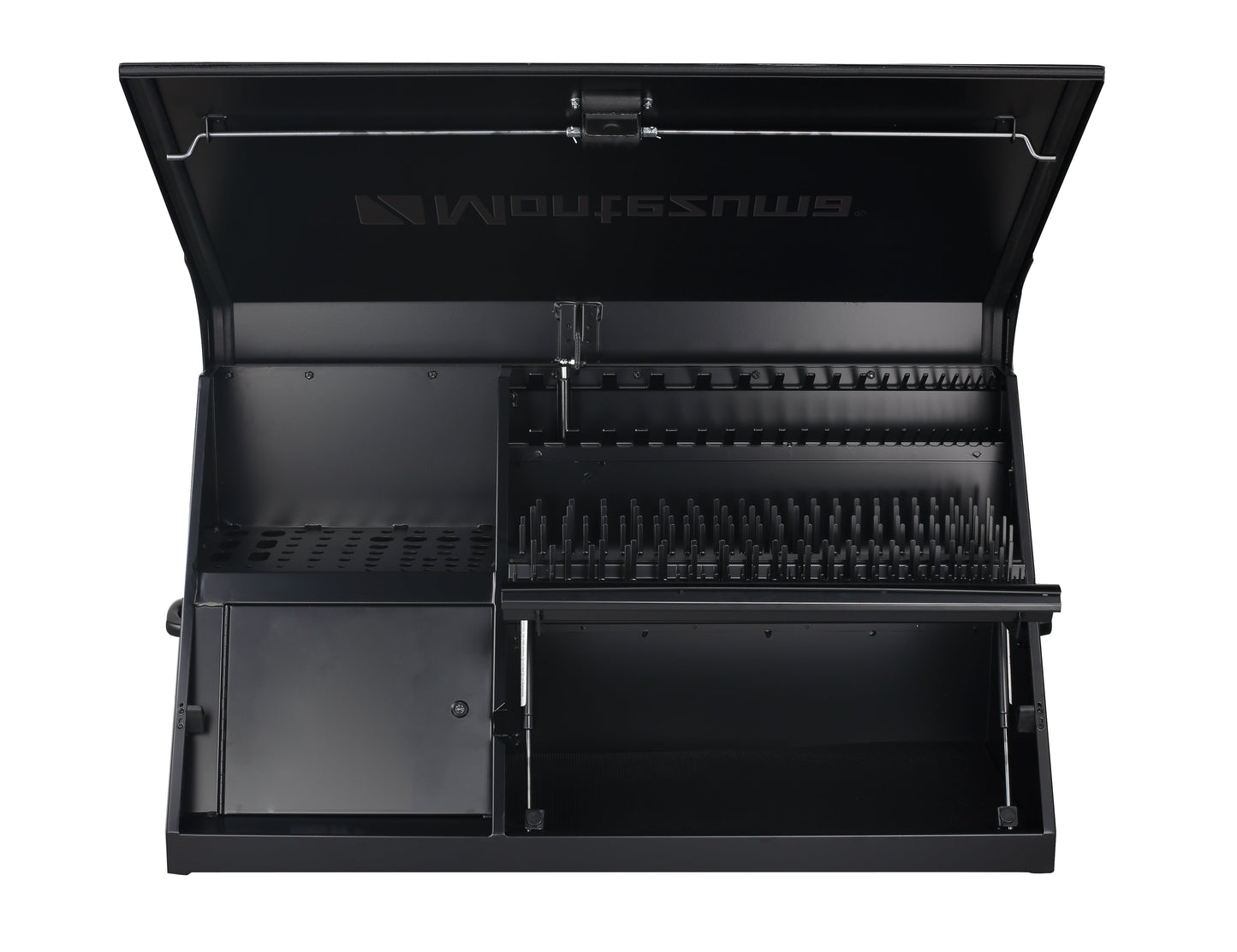 Tool Storage - Montezuma 41" X 18" Steel Triangle Tool Box In Flat Black