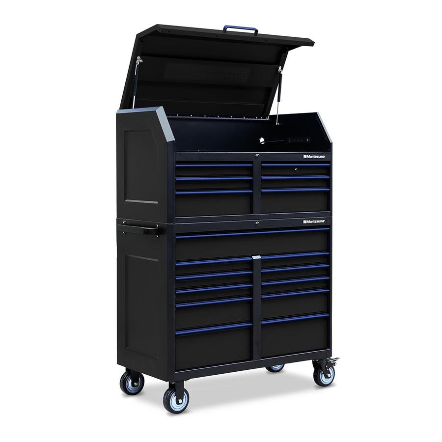 Tool Storage - Montezuma 46" X 24" 17 Drawer Steel Tool Chest And Cabinet Combo