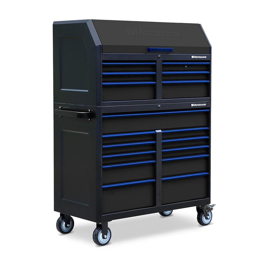 Tool Storage - Montezuma 46" X 24" 17 Drawer Steel Tool Chest And Cabinet Combo