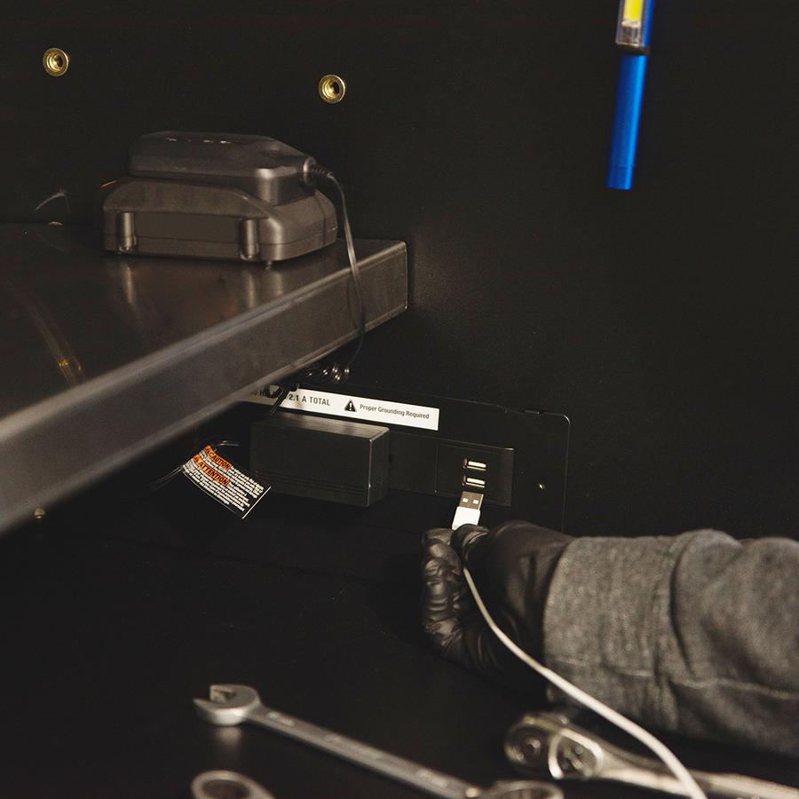 Tool Storage - Montezuma 56" X 24" 11 Drawer Steel Tool Hutch And Cabinet Combo