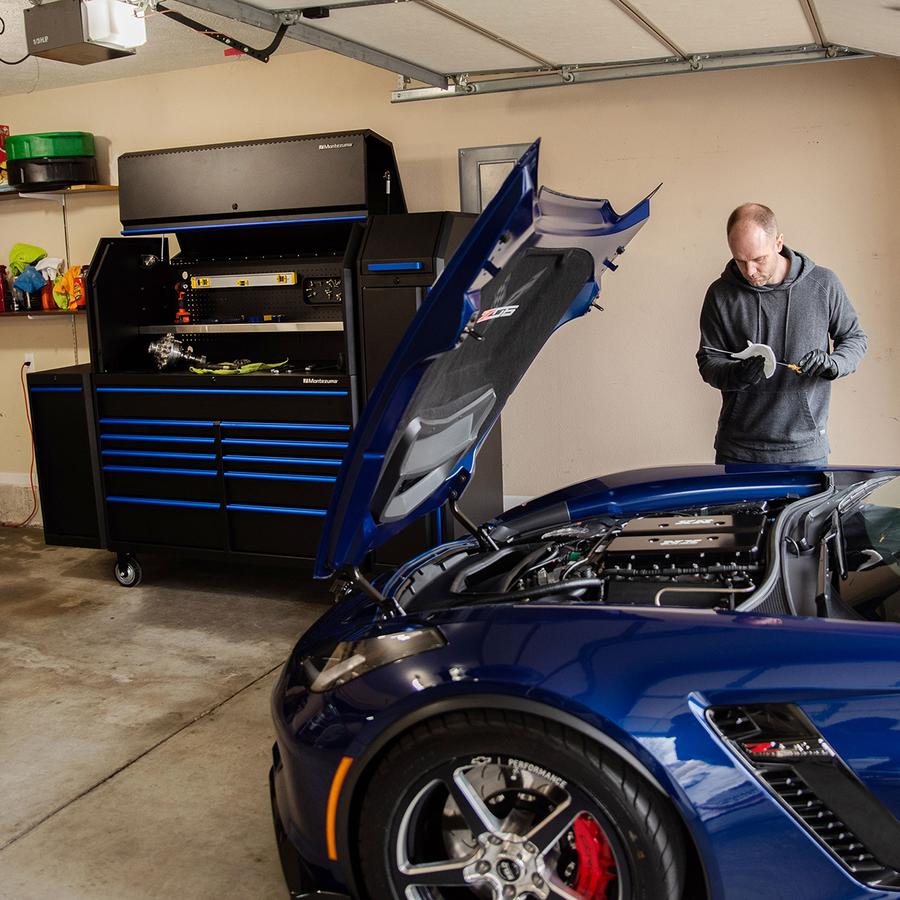 Tool Storage - Montezuma 56" X 24" 11 Drawer Steel Tool Hutch And Cabinet Combo