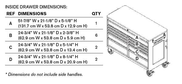 Tool Storage - Montezuma 56" X 24" 11 Drawer Steel Tool Hutch And Cabinet Combo