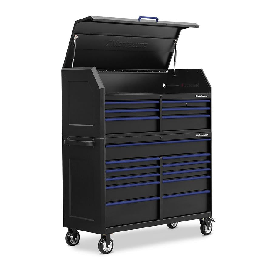 Tool Storage - Montezuma 56" X 24" 17 Drawer Steel Tool Chest And Cabinet Combo