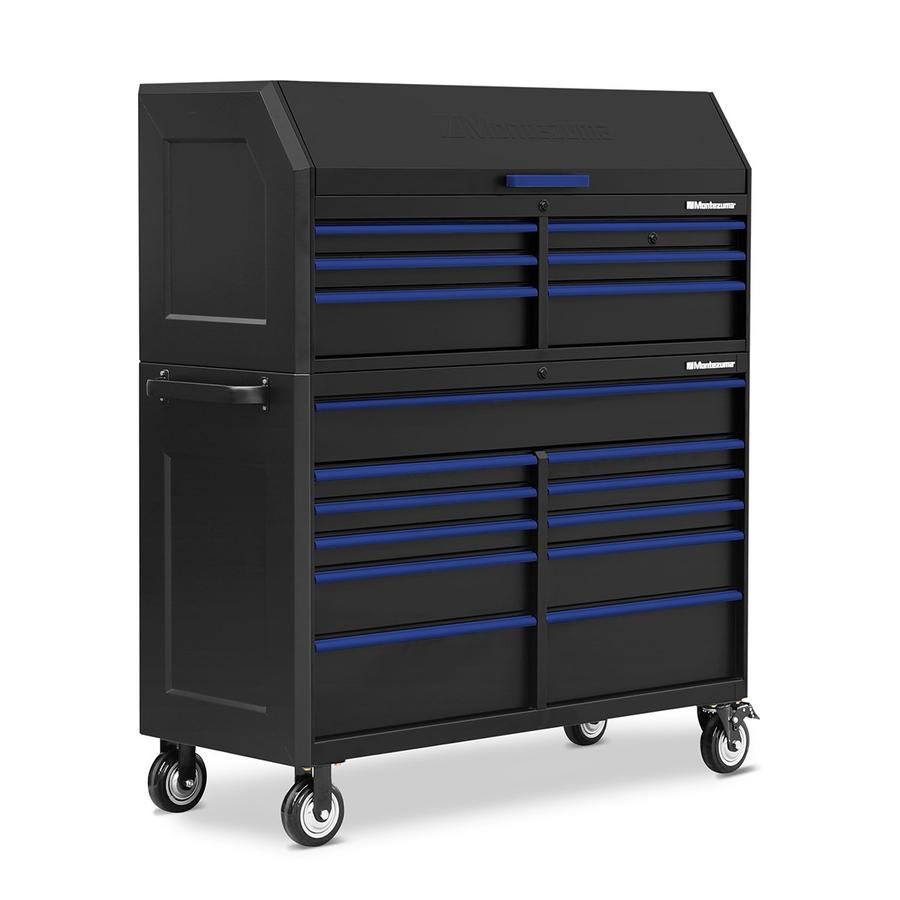 Tool Storage - Montezuma 56" X 24" 17 Drawer Steel Tool Chest And Cabinet Combo