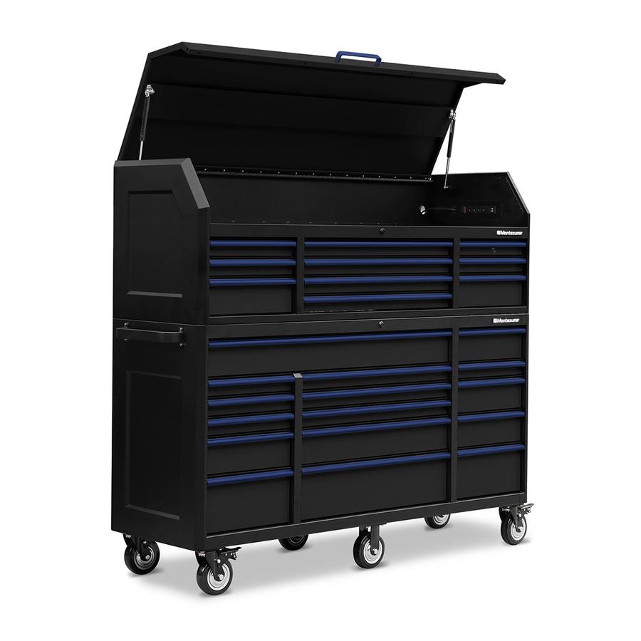 Tool Storage - Montezuma 72" X 24" 26 Drawer Steel Tool Chest And Cabinet Combo