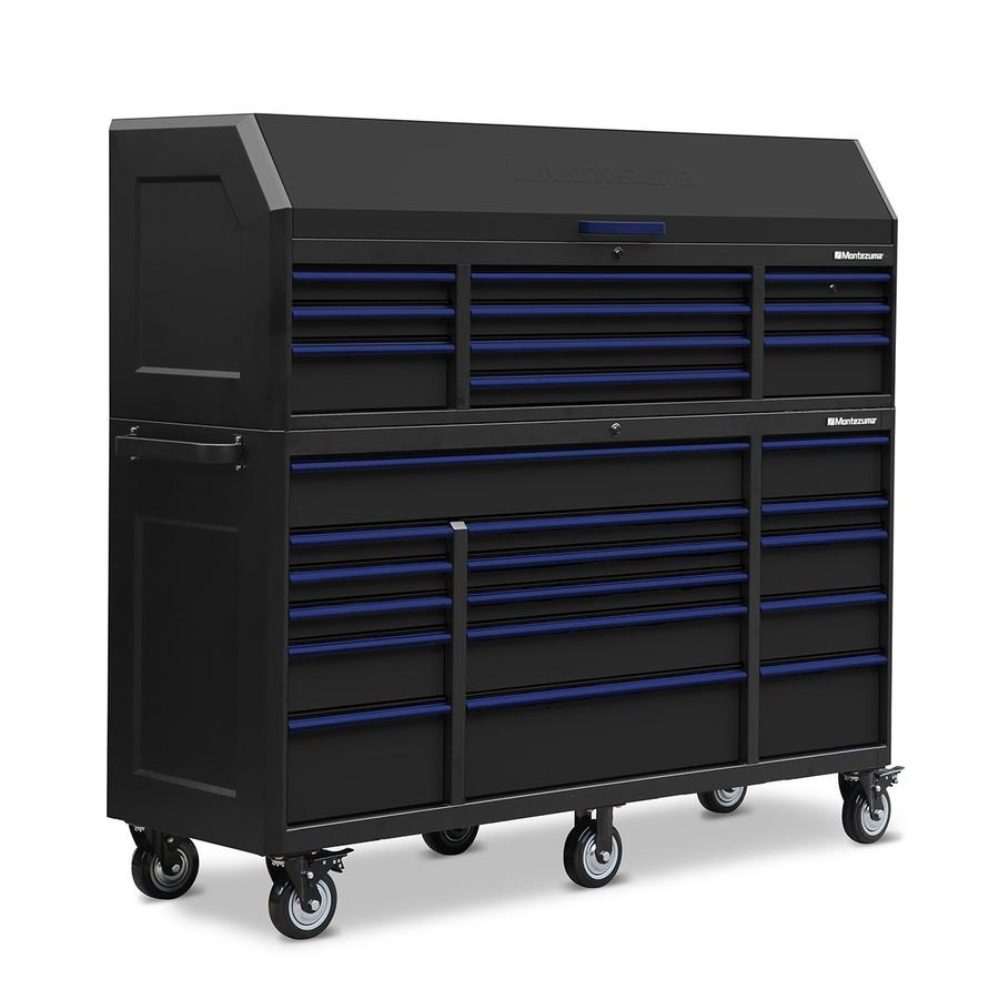 Tool Storage - Montezuma 72" X 24" 26 Drawer Steel Tool Chest And Cabinet Combo