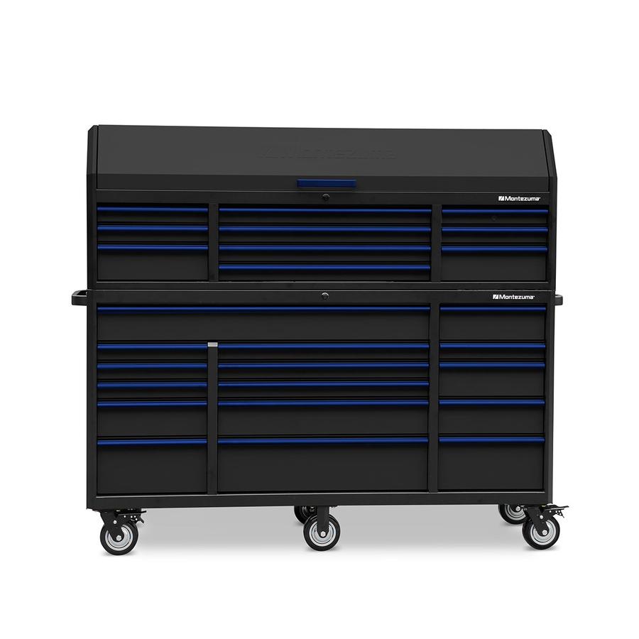 Tool Storage - Montezuma 72" X 24" 26 Drawer Steel Tool Chest And Cabinet Combo