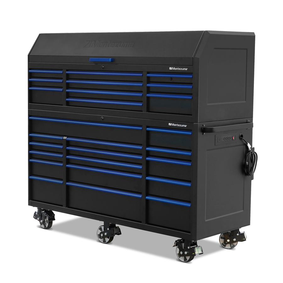 Tool Storage - Montezuma 72" X 30" 26 Drawer Steel Tool Chest And Cabinet Combo