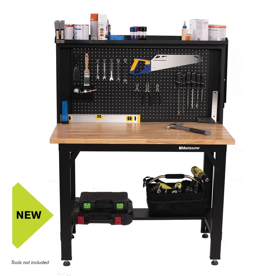 http://thegarageoutfitter.com/cdn/shop/products/workbenches-montezuma-48-adjustable-height-steel-workbench-with-pegboard-back-wall-1.jpg?v=1682190833