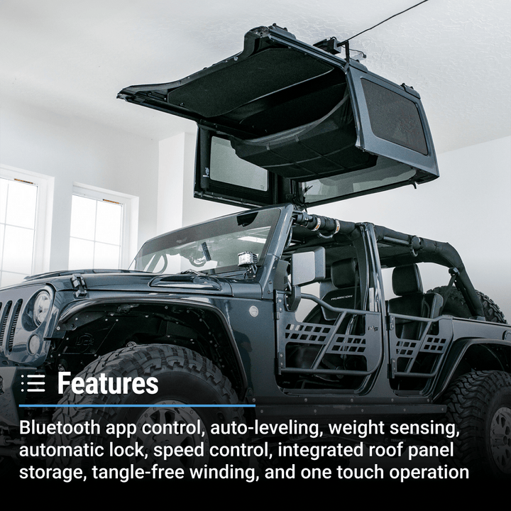 Top Lifter Raptech India Garage Smart Jeep Wrangler Hard Top Lifter – The Garage Outfitter