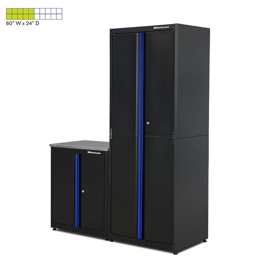 Garage Cabinet Sets - Montezuma Economy 2-Piece Combo - Set 1