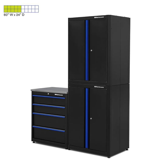 Garage Cabinet Sets - Montezuma Economy 3-Piece Combo - Set 1