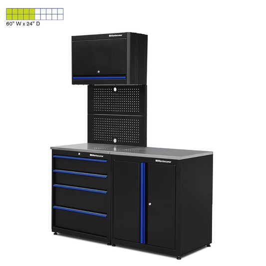 Garage Cabinet Sets - Montezuma Economy 4-Piece Combo - Set 3