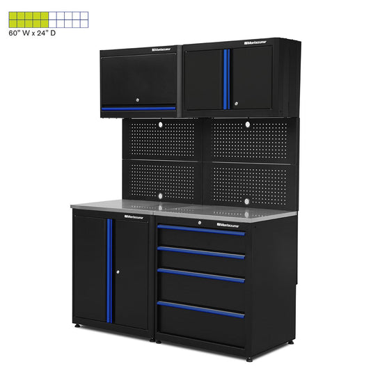 Garage Cabinet Sets - Montezuma Economy 6-Piece Combo - Set 1