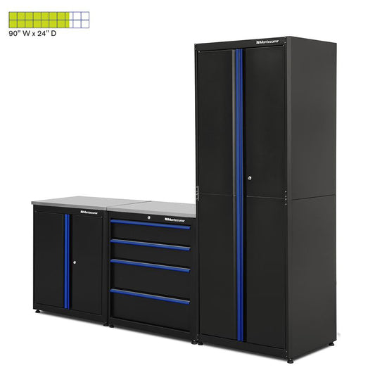 Garage Cabinet Sets - Montezuma Standard 3-Piece Combo - Set 1