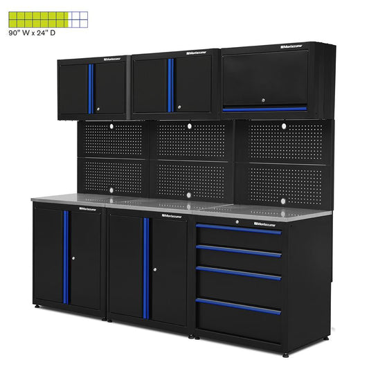 Garage Cabinet Sets - Montezuma Standard 9-Piece Combo - Set 2