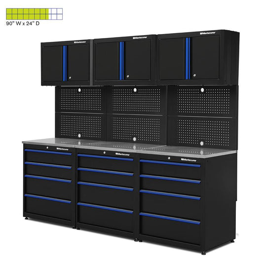 Garage Cabinet Sets - Montezuma Standard 9-Piece Combo - Set 3