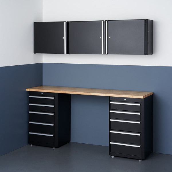 Garage Cabinet Sets - Trinity 6-Piece Garage Drawer Set Black