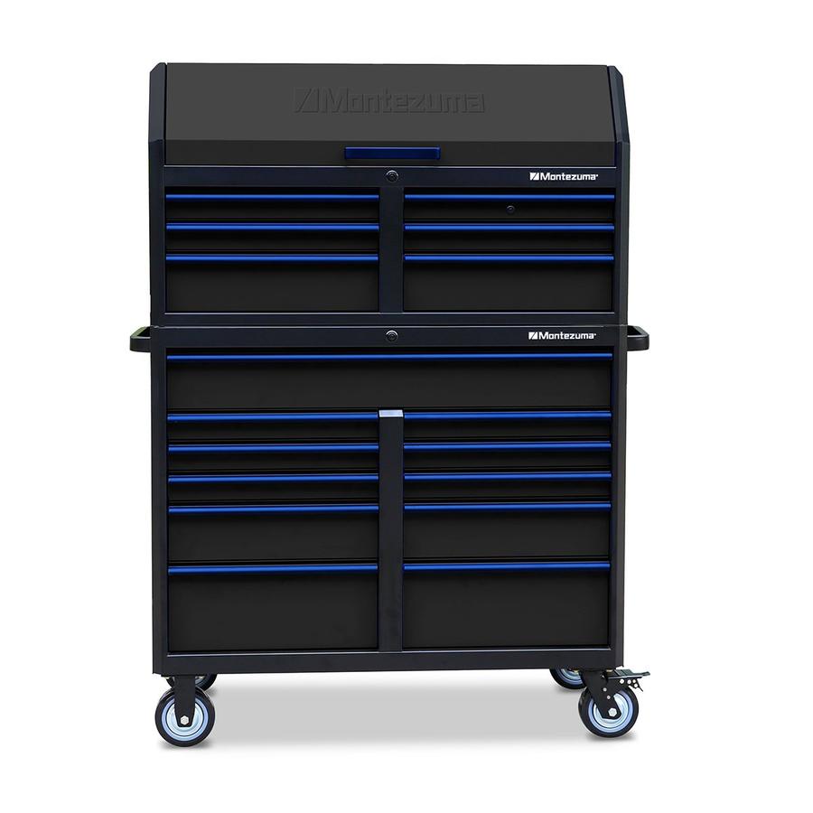 Montezuma 46 x 24 17-Drawer Steel Tool Chest and Cabinet Combo