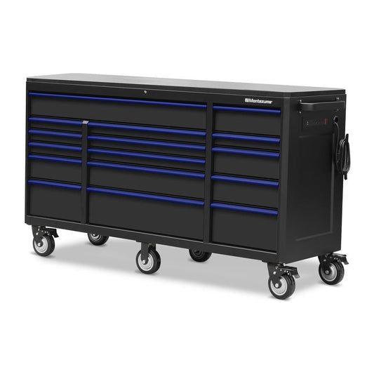 Tool Storage - Montezuma 72" X 24" 16 Drawer Steel Tool Cabinet