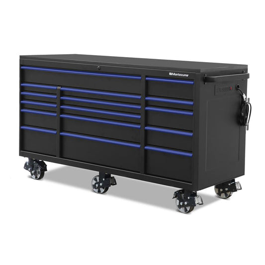 Tool Storage - Montezuma 72" X 30" 16 Drawer Steel Tool Cabinet
