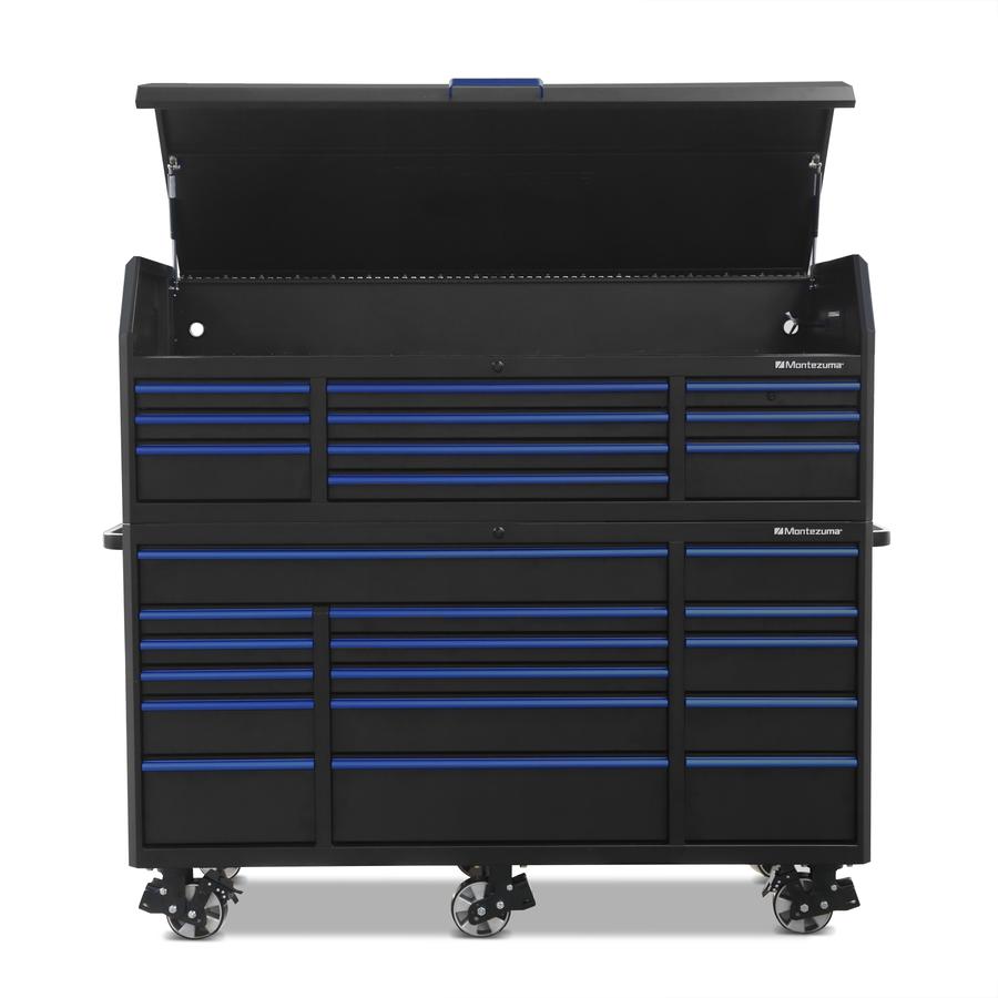 Tool Storage - Montezuma 72" X 30" 26 Drawer Steel Tool Chest And Cabinet Combo