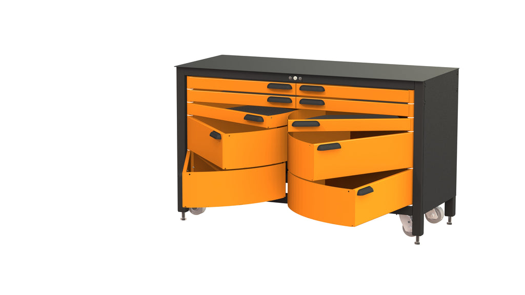 Workbenches - Swivel Max 60" 10 Drawer Rolling Workbench