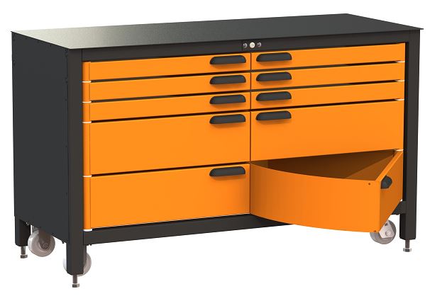 Workbenches - Swivel Max 60" 10 Drawer Rolling Workbench